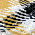 Polyester Knitting Metallic Sequin Mesh Embroidered Fabric